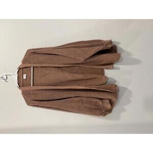 Cotton On Women's Brown Open Front Knit Cardigan Sweater, Large